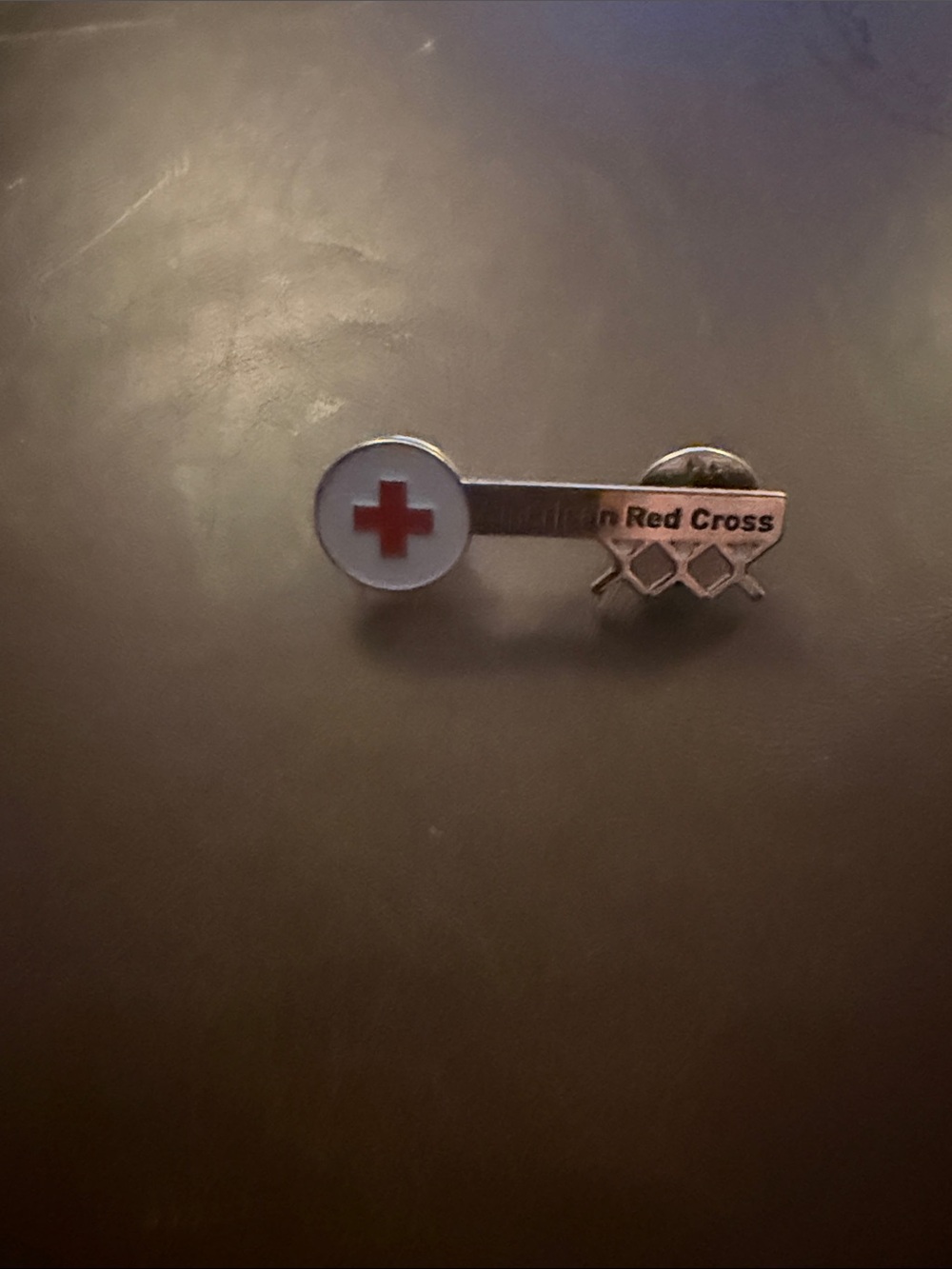 Enamel Lapel Pin Brooch - White and Red